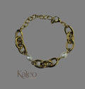 Golden pearl bracelet